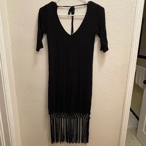 Body Con Dress with Frill Edges